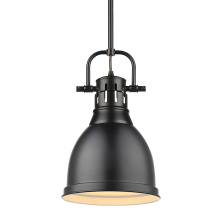 Golden 3604-S BLK-BLK - Duncan Mini Pendant Black on Black